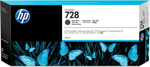 Original Plotter Ink Cartridge - HP 728 3WX25A Matte Black