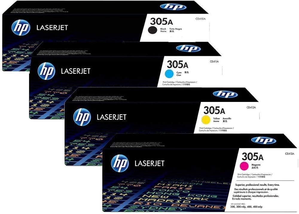 Original Cartridge - HP - 305A (CE410A/ CE411A/ CE412A/ CE413A)  4 Pack