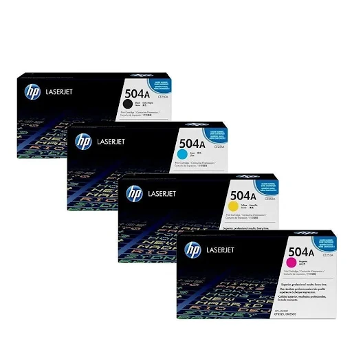 Original Cartridge - HP - 504A (CE250A/ CE251A/ CE252A/ CE253A) 4 Pack