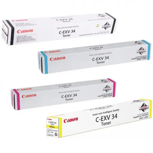 Original Cartridge - Canon C-EXV 34  (Black/ Cyan/ Yellow/ Magenta) 4 Pack