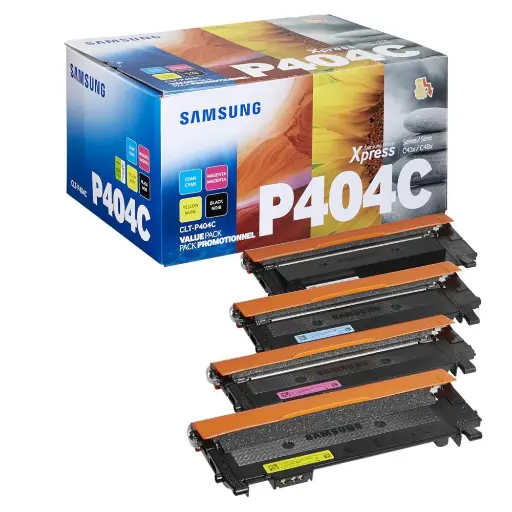 Original Cartridge -  Samsung CLT - P404C  (Black/ Cyan/ Yellow/ Magenta) 4 Pack