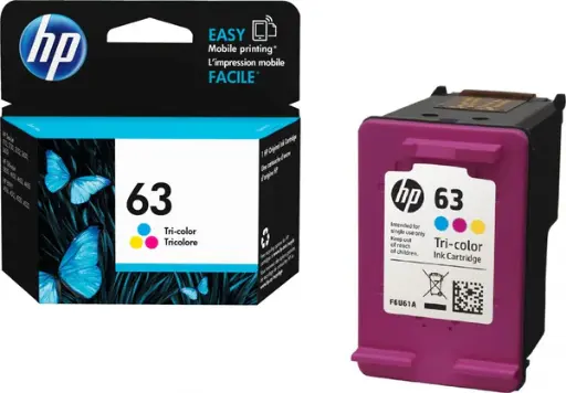 Original Ink Cartridge - HP 63 F6U61A Tricolor