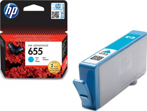 Original Ink Cartridge - HP 655 CZ110AE Cyan