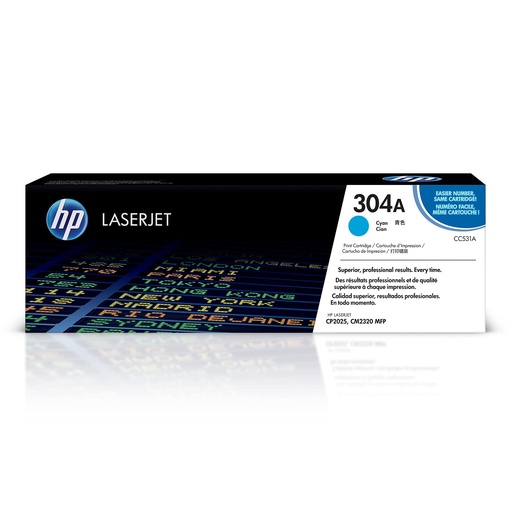 Original Cartridge - HP - 304A (CC531A) Cyan
