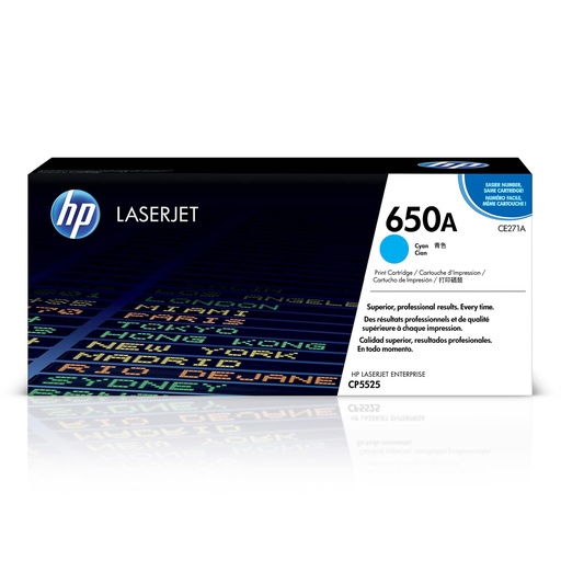 Original Cartridge - HP - 650A (CE271A) Cyan